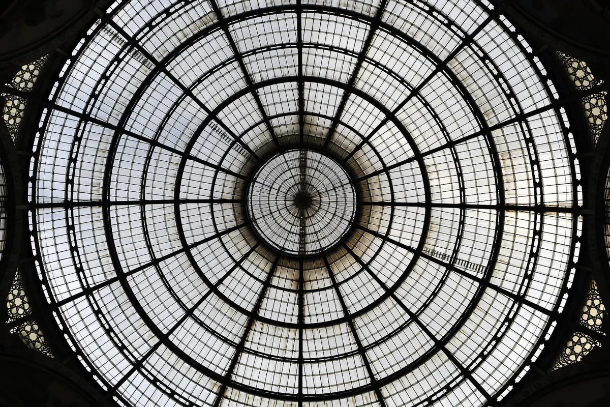 The glass dome of the Galleria Vittorio Emanuele II