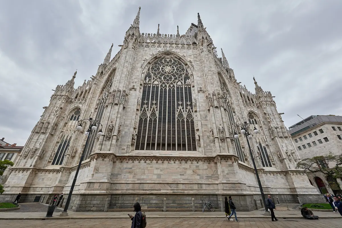 The apse of Milan Cathedral with its great windows
