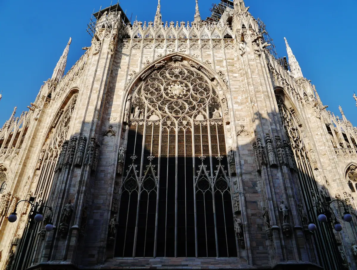 Tracery of the apse windows from outside