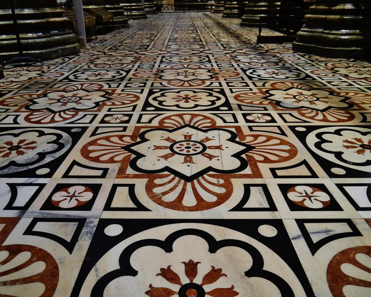 Inlaid marble floor of the cathedral